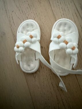 White Floral Toddler Sandals